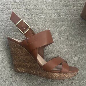 Jessica Simpson Womens Brown Wedge Sandal Size 8.5